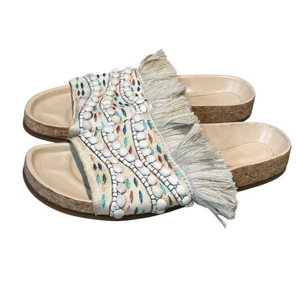 Chloe | Shoes | Chloe Nolan Tapestry Fringe Slides | Poshmark Chloe Nolan Tapestry Fringe Luxury Slide Boho Sandals Size 41 US 10.5